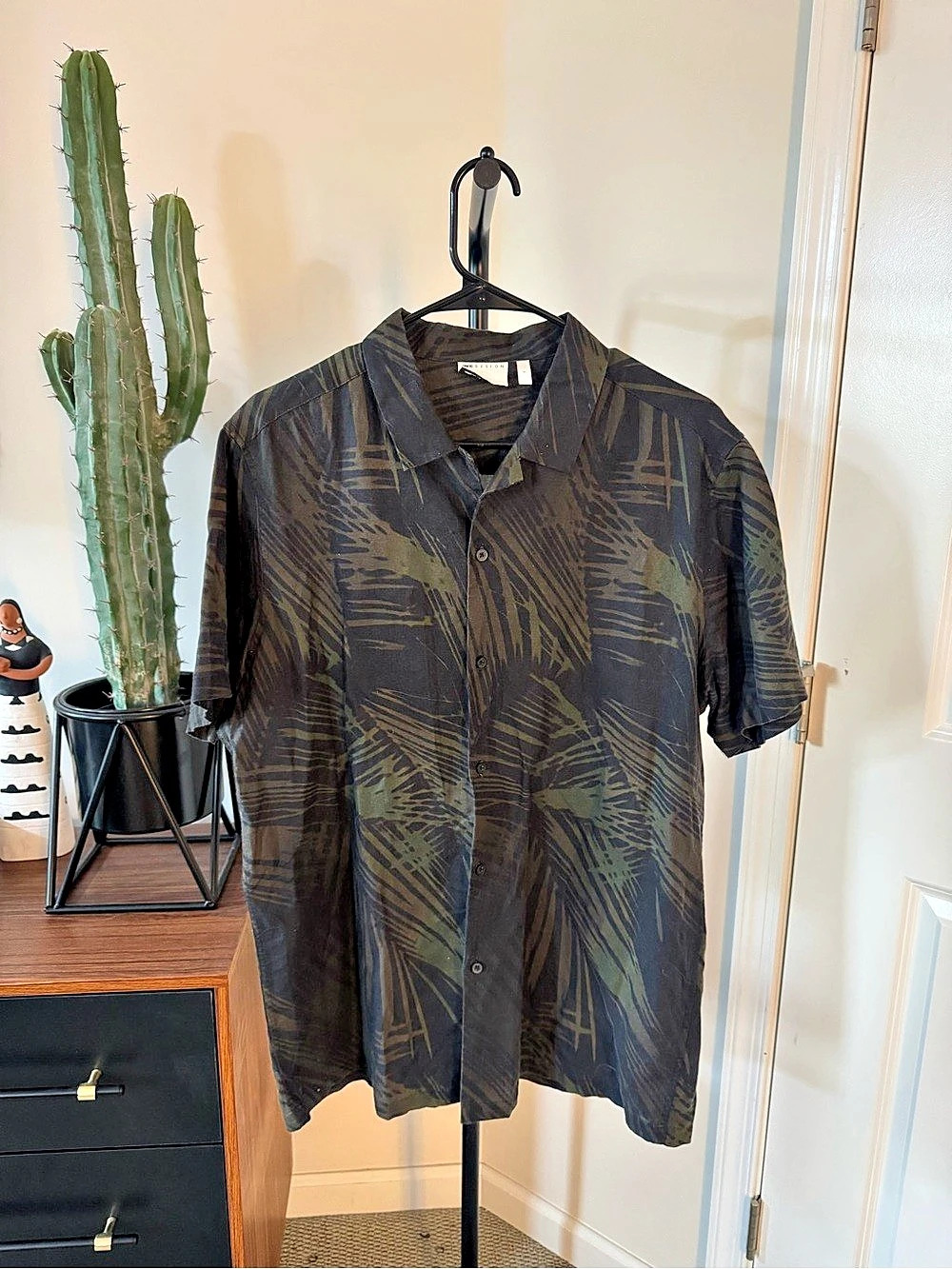 ASOS Design oversized shirt with abstract print in green Oversized Abstract